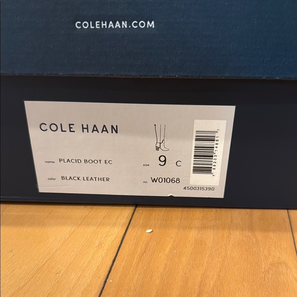 BN never worn Cole Haan Black Heeled Boots with back zipper - Picture 4 of 6